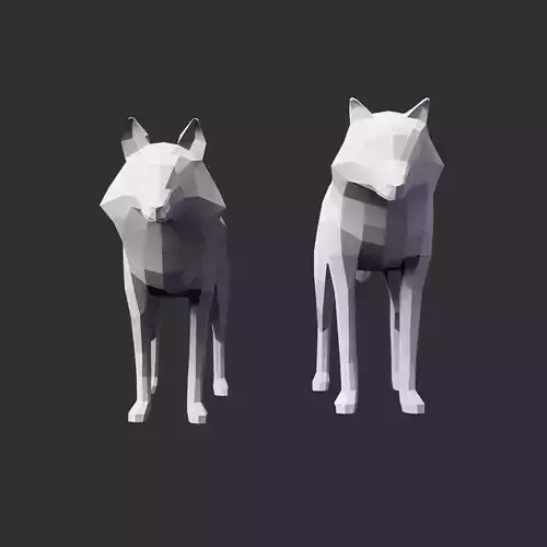 Fox and wolf basemesh