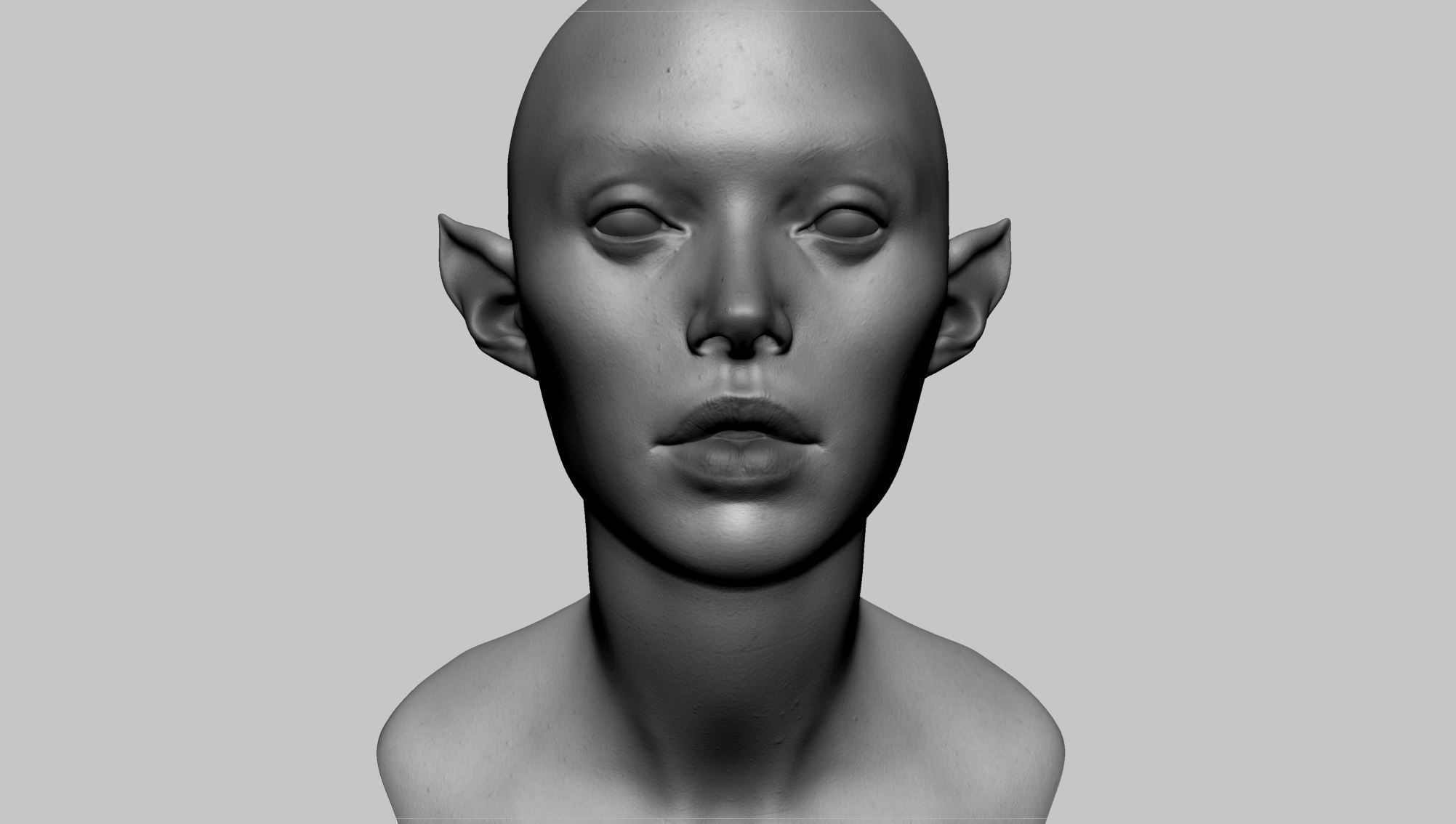 Female Head v9 3D model_9
