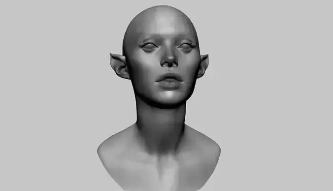 Female Head v9 3D model Female Head v9 3D model