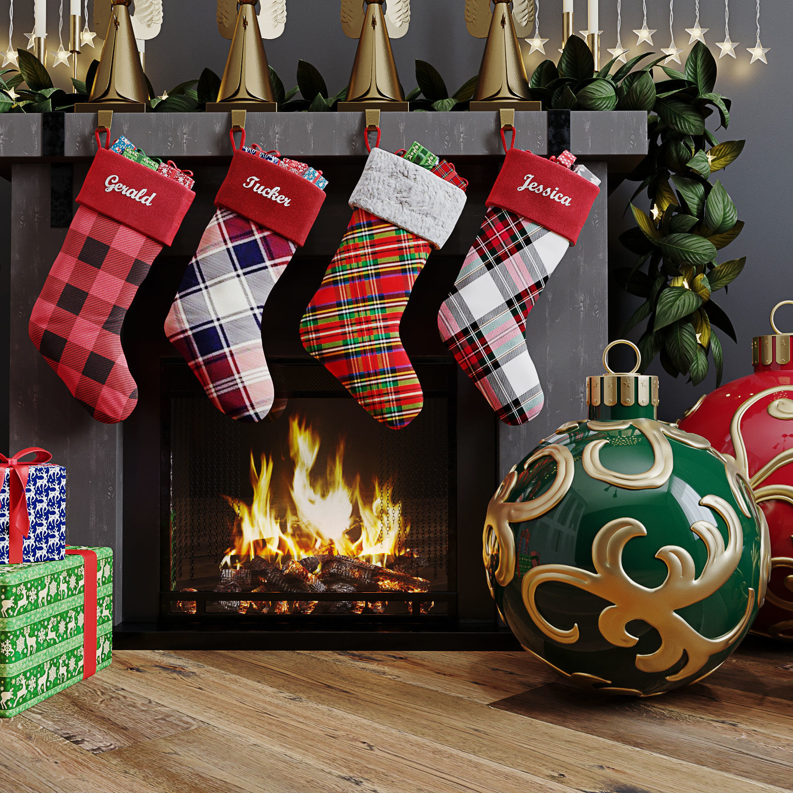 Christmas decor set 02 3D model_6