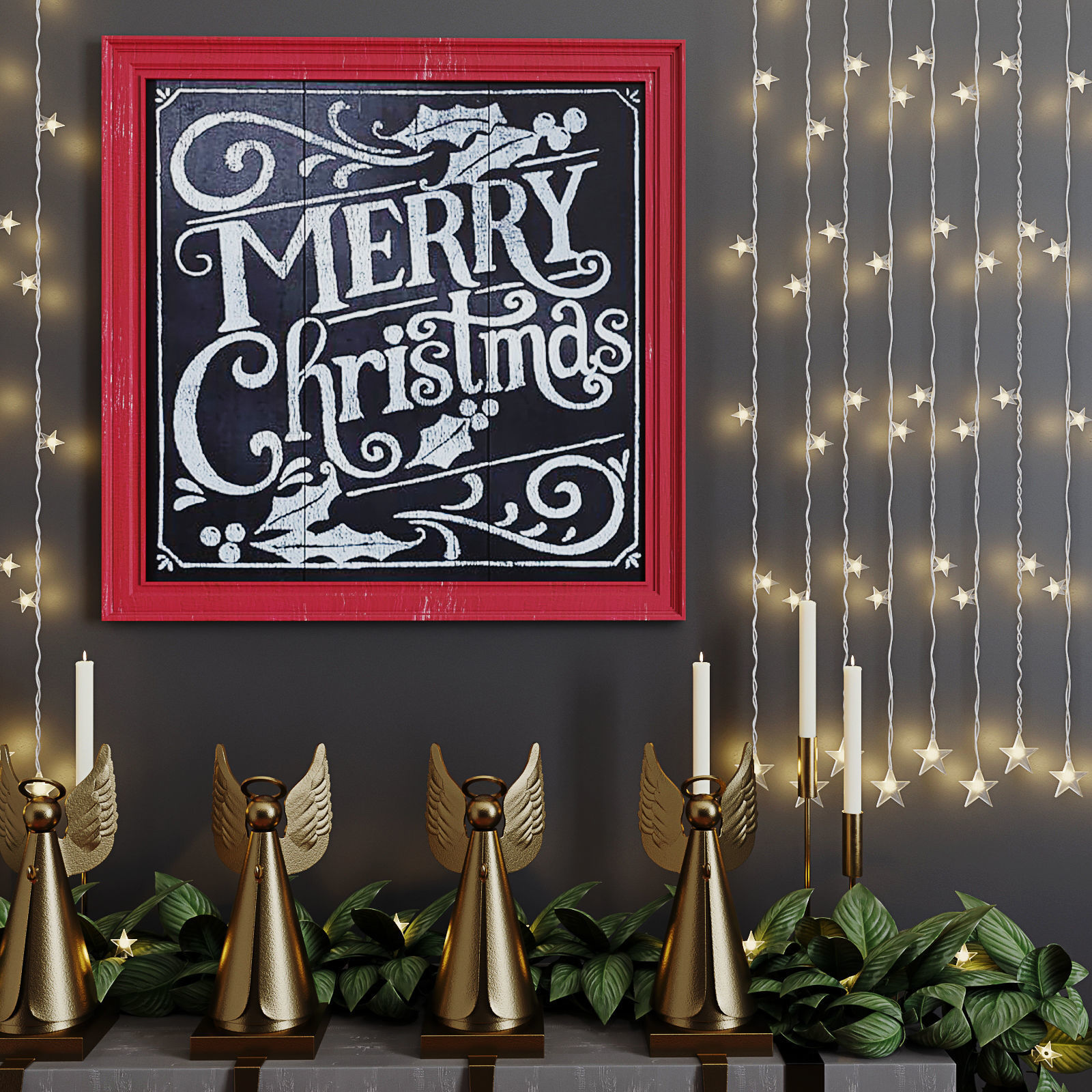 Christmas decor set 02 3D model_5