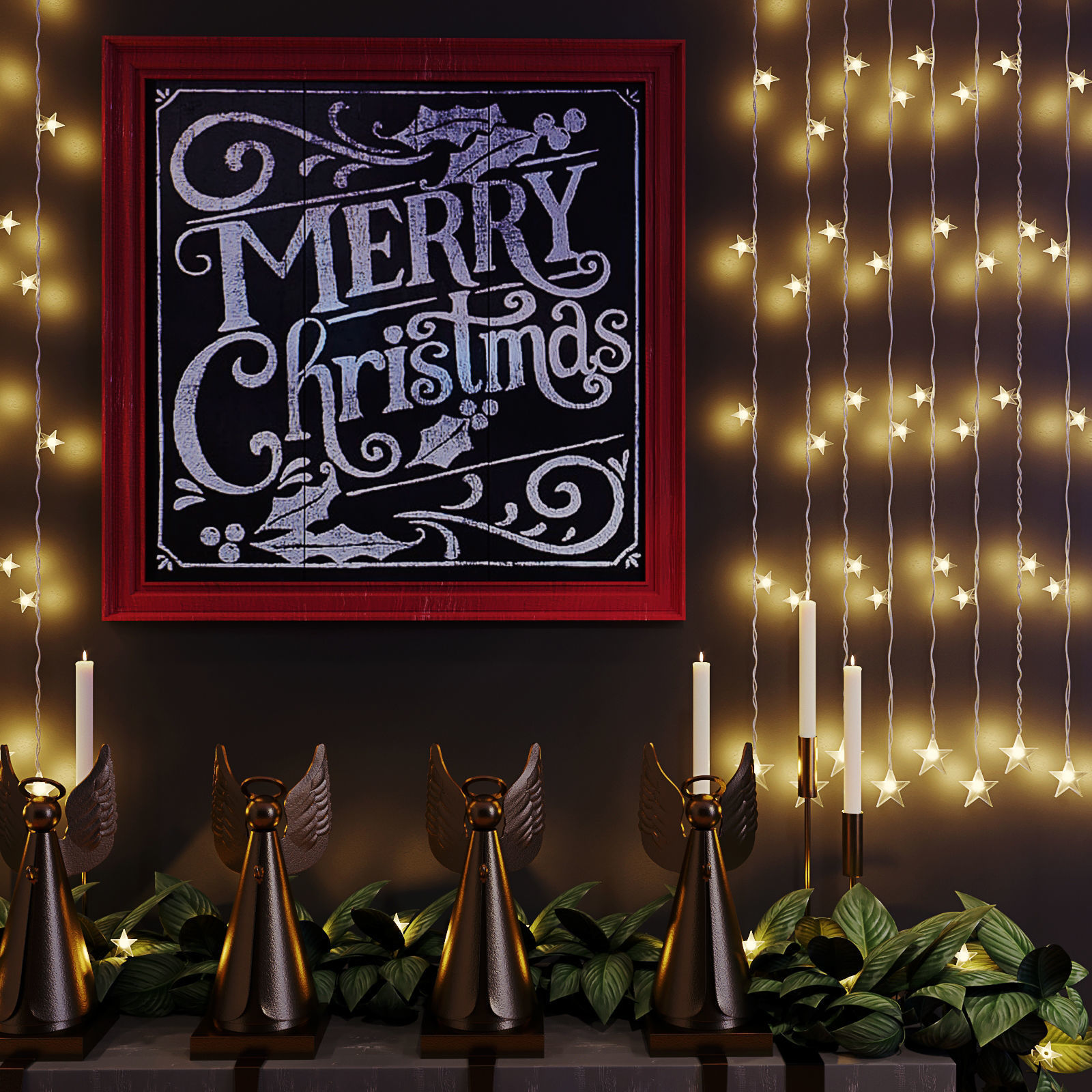 Christmas decor set 02 3D model_11