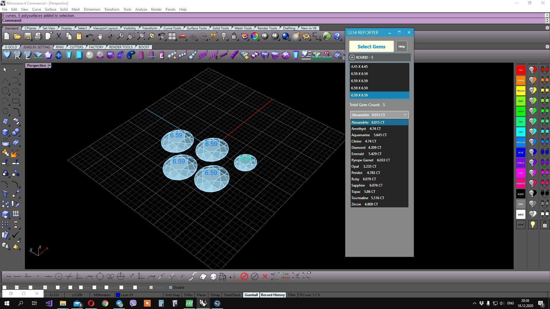Grasshopper Gold 3D print model_3