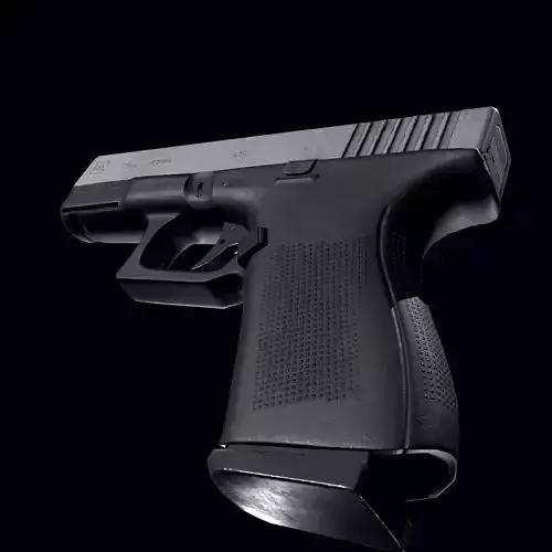 Pistol Glock 19 game ready Low-poly 3D model