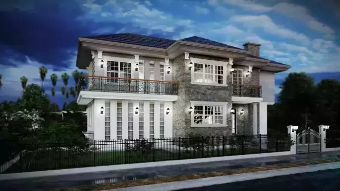 3d villa house model architecture 3D model