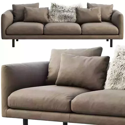 EQ3 Replay leather sofa 3D model