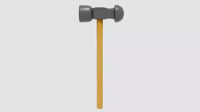 Hammer with wooden handle