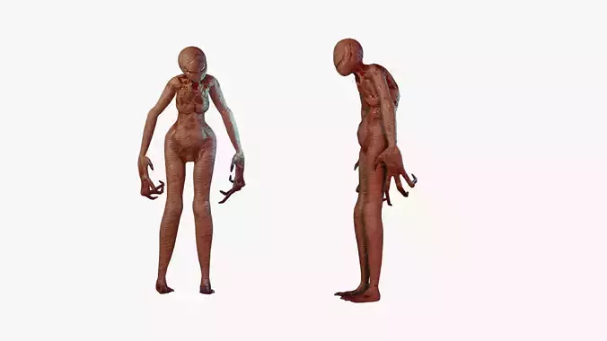 Monster zombie Low-poly 3D model