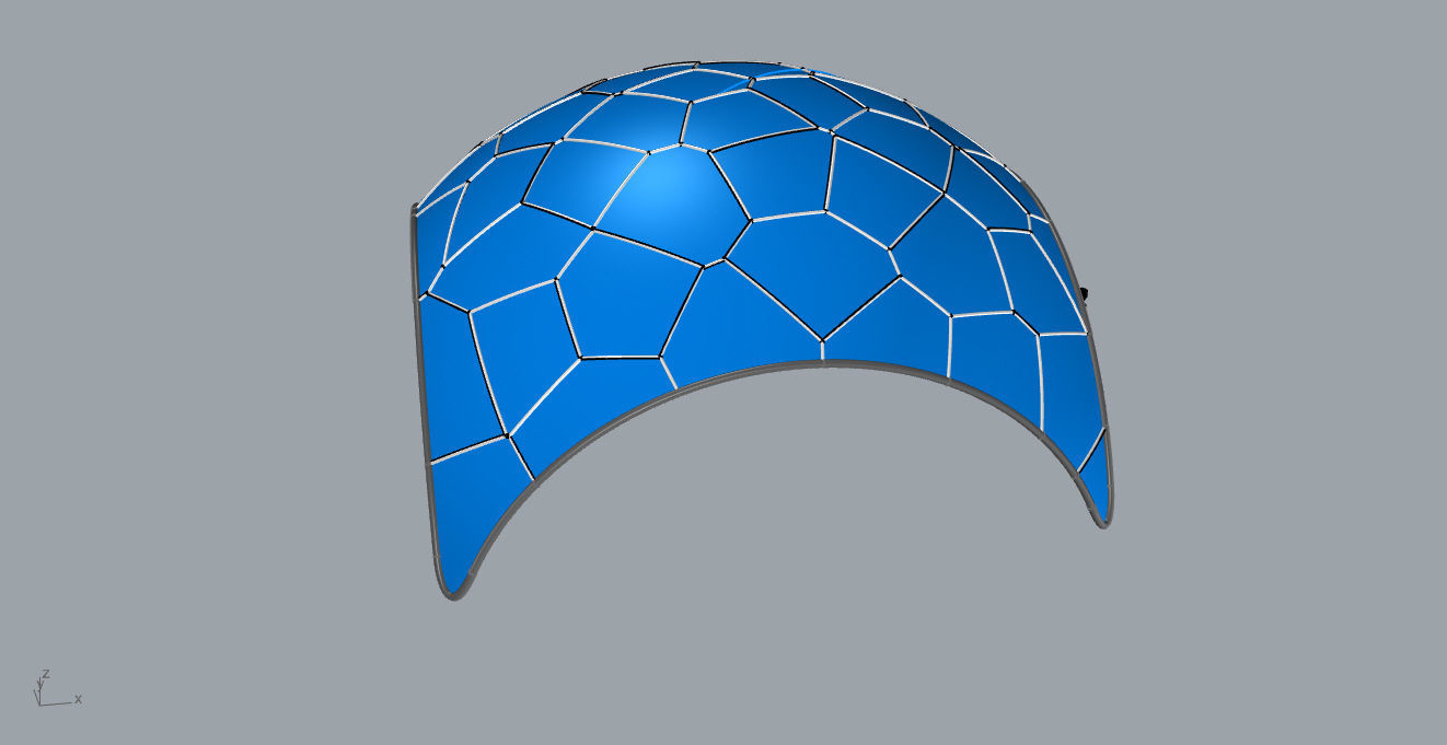 Voronoi Dome Wireframe Structure Stand Alone Pavilion v1 3D model_58