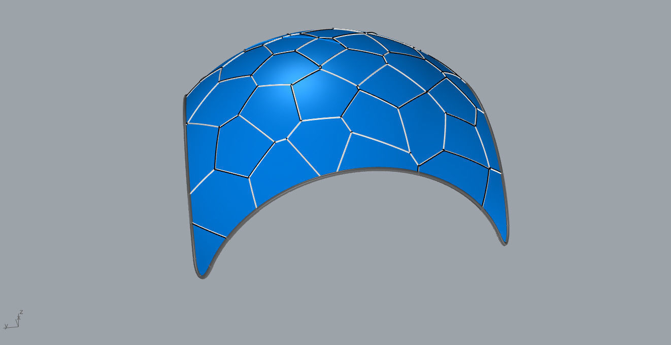Voronoi Dome Wireframe Structure Stand Alone Pavilion v1 3D model_53