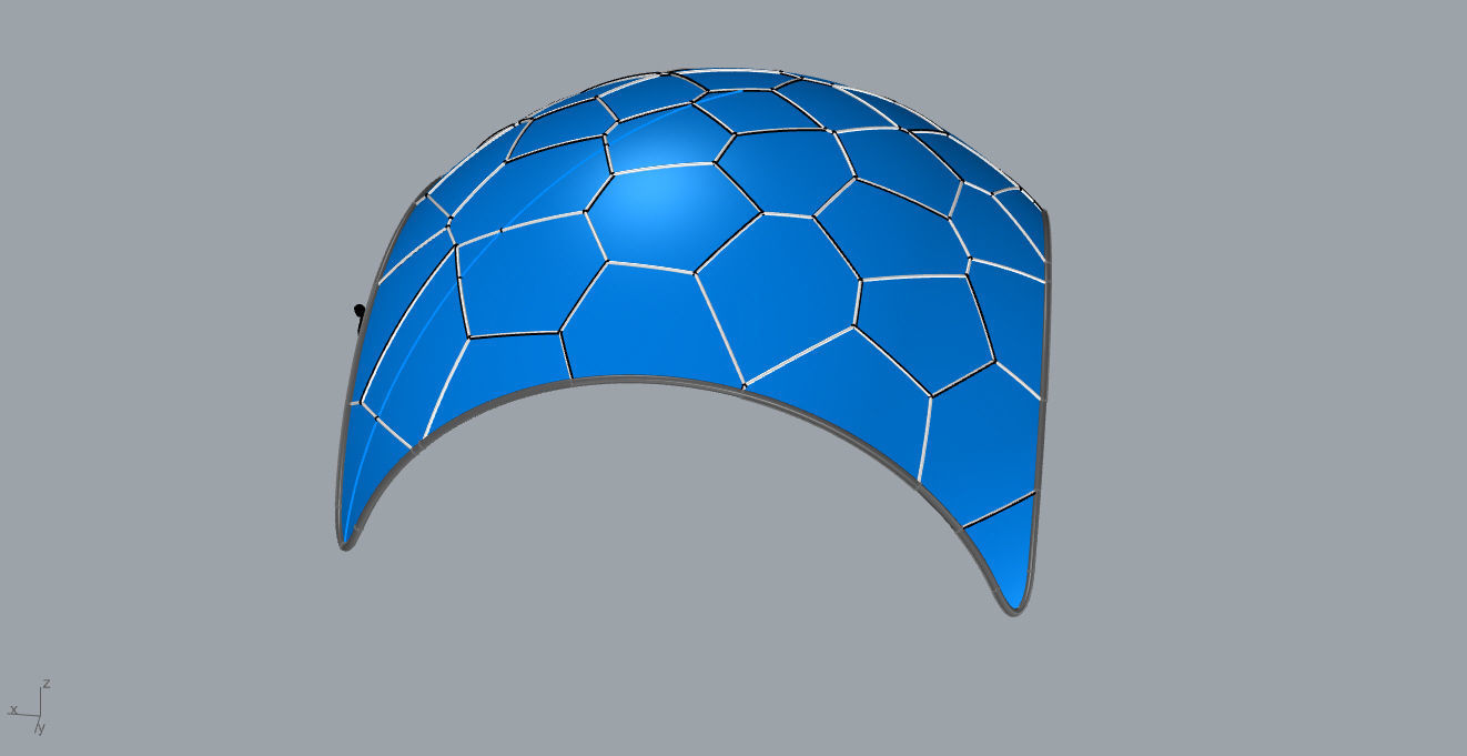 Voronoi Dome Wireframe Structure Stand Alone Pavilion v1 3D model_49