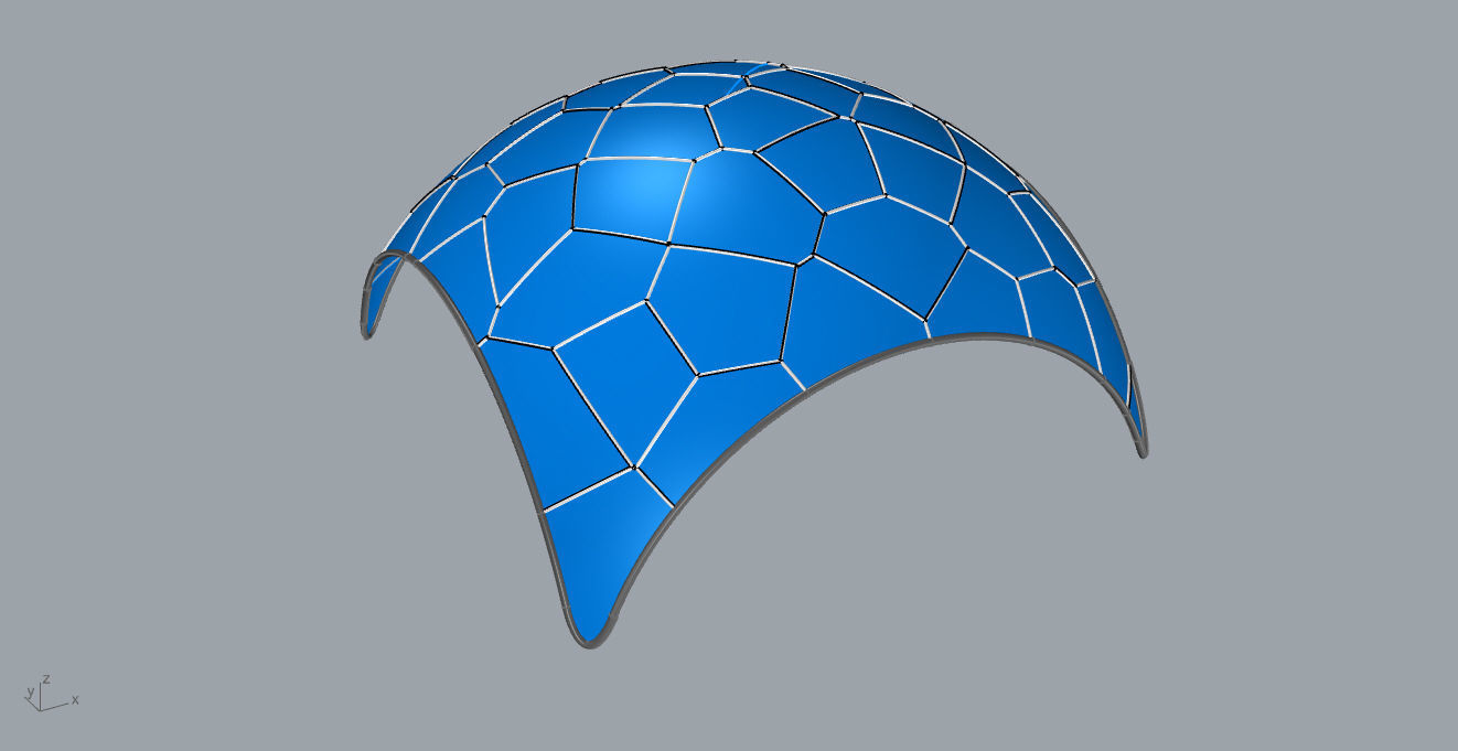 Voronoi Dome Wireframe Structure Stand Alone Pavilion v1 3D model_57