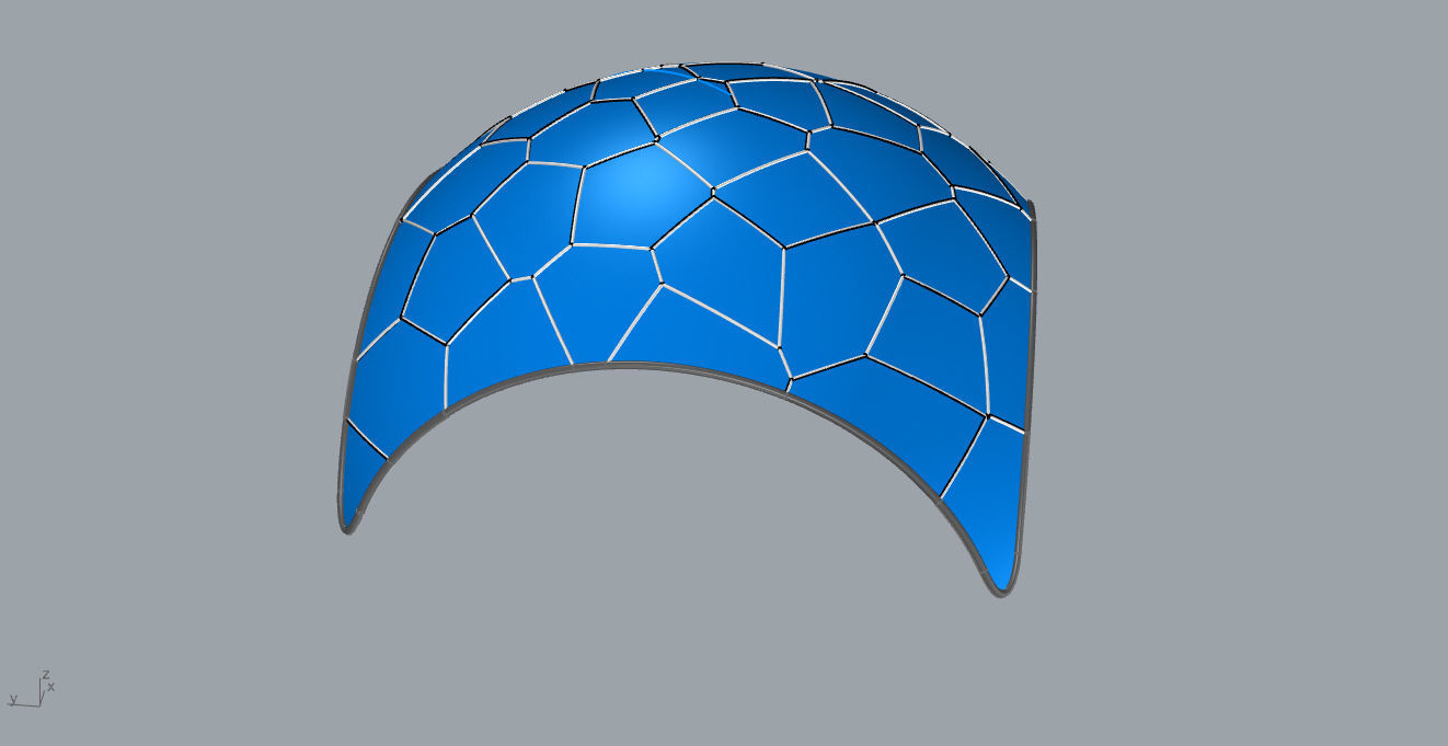 Voronoi Dome Wireframe Structure Stand Alone Pavilion v1 3D model_54