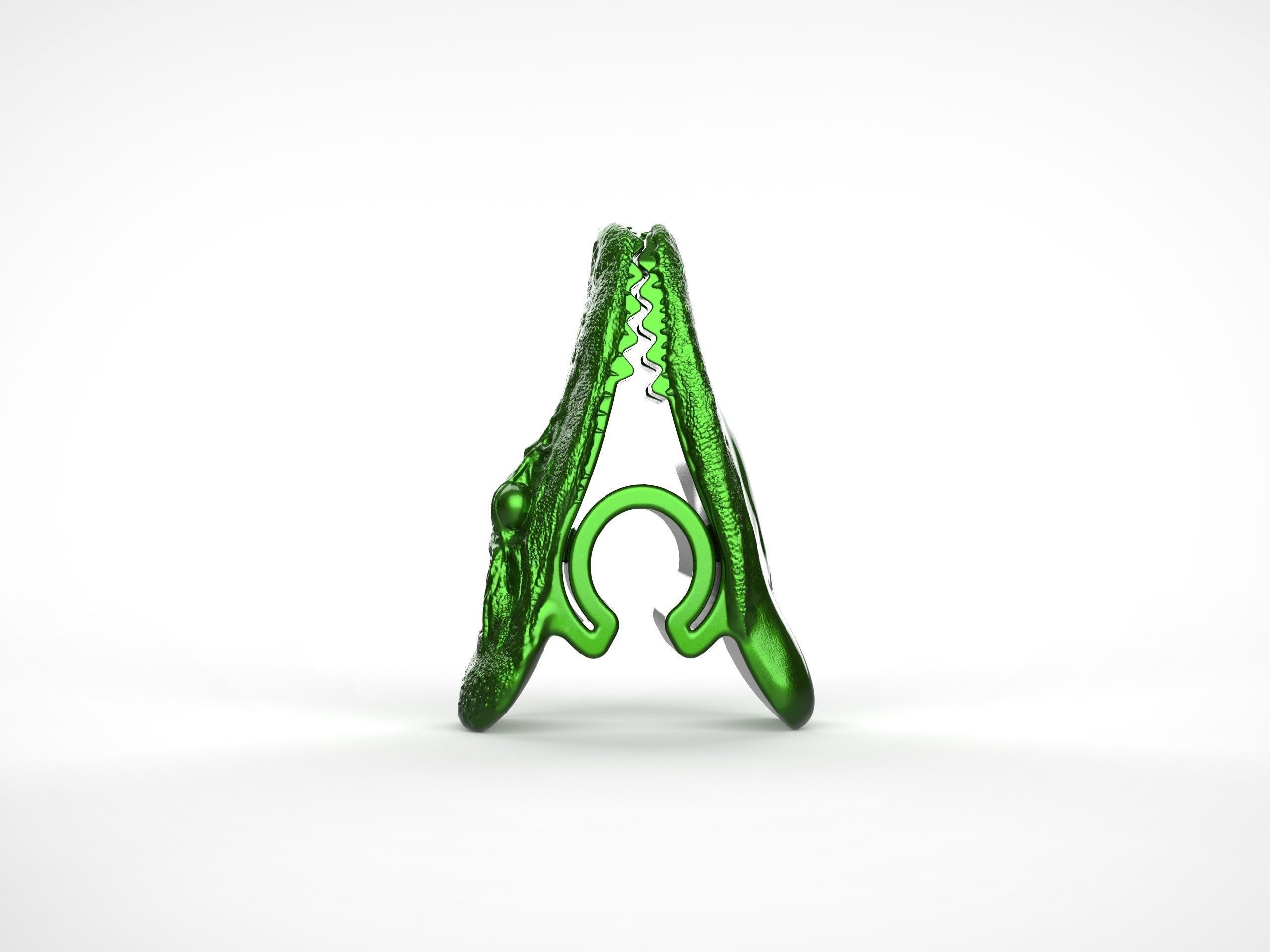 Alligator Chip Clip 3D print model_2