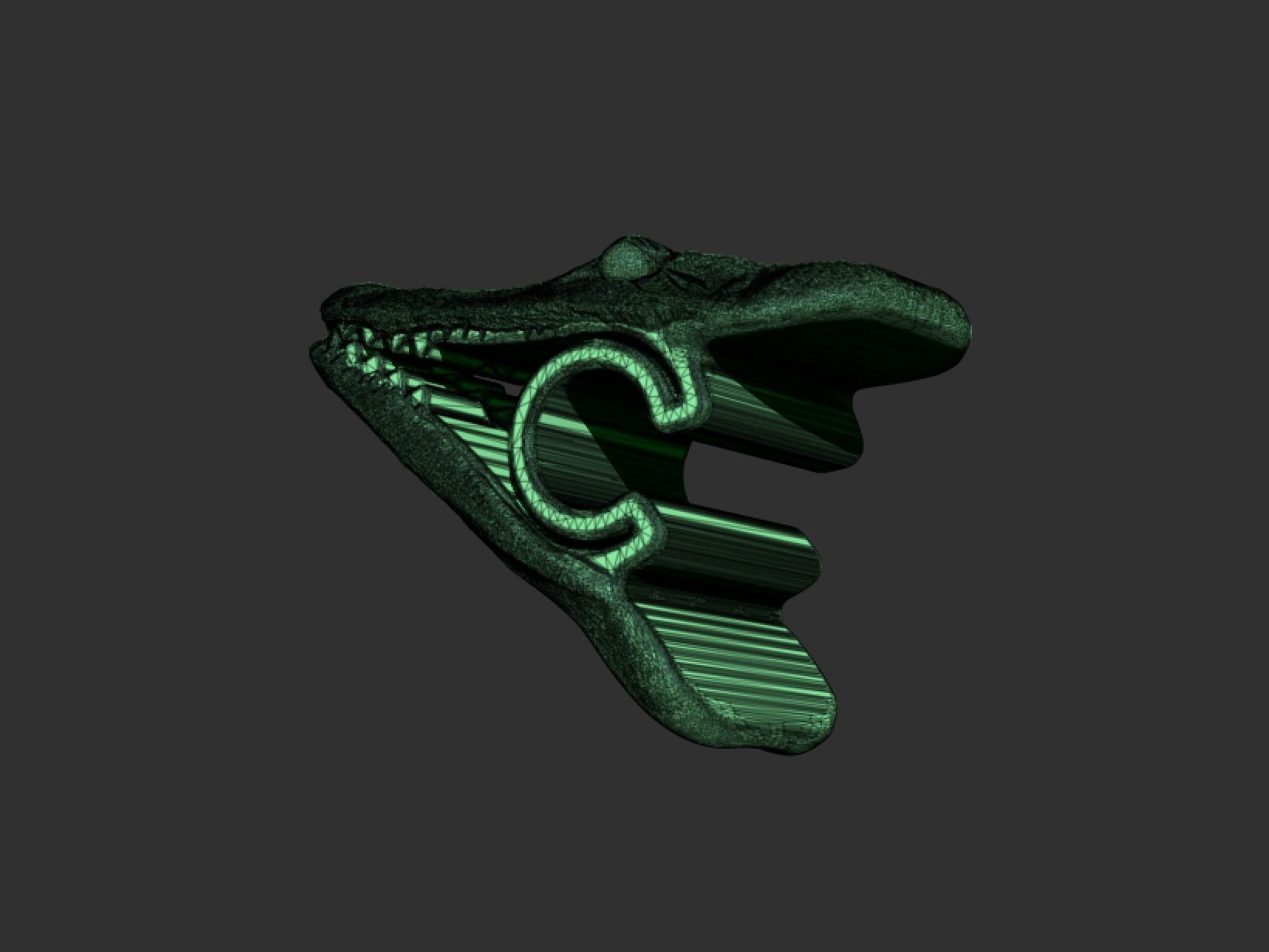 Alligator Chip Clip 3D print model_6