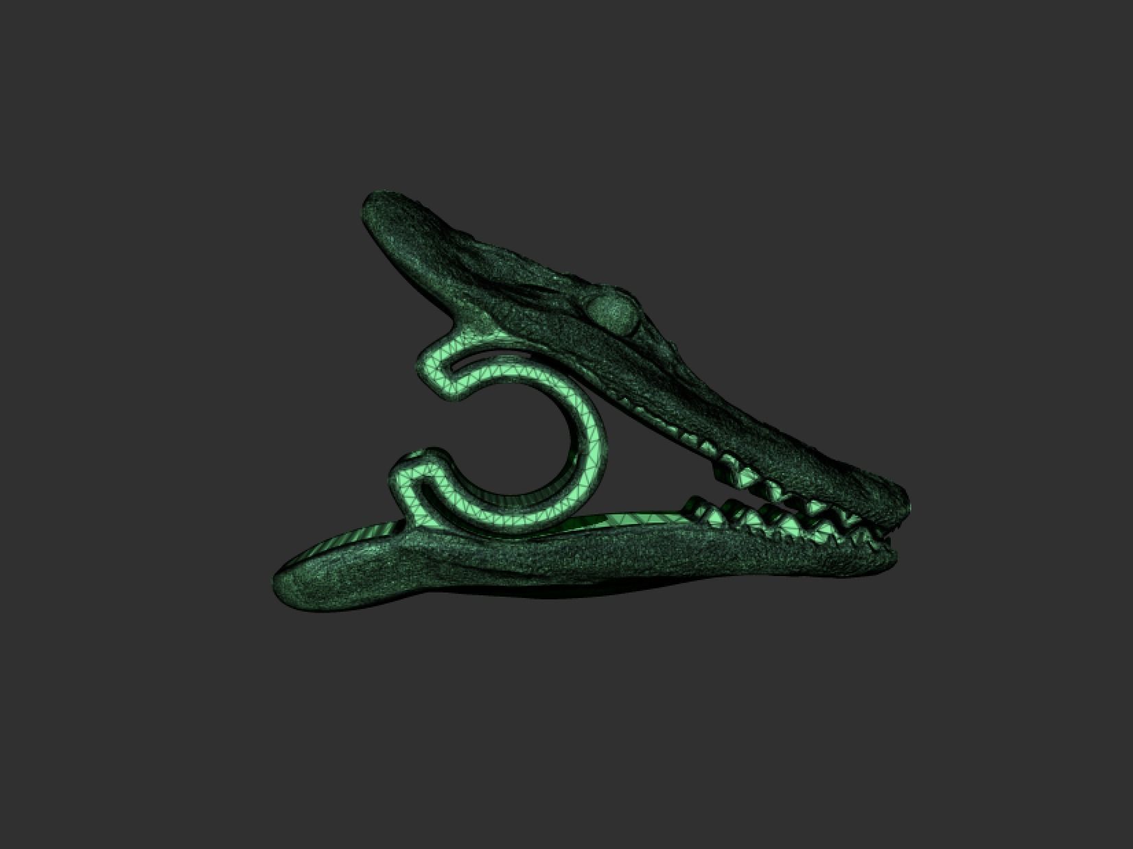 Alligator Chip Clip 3D print model_7