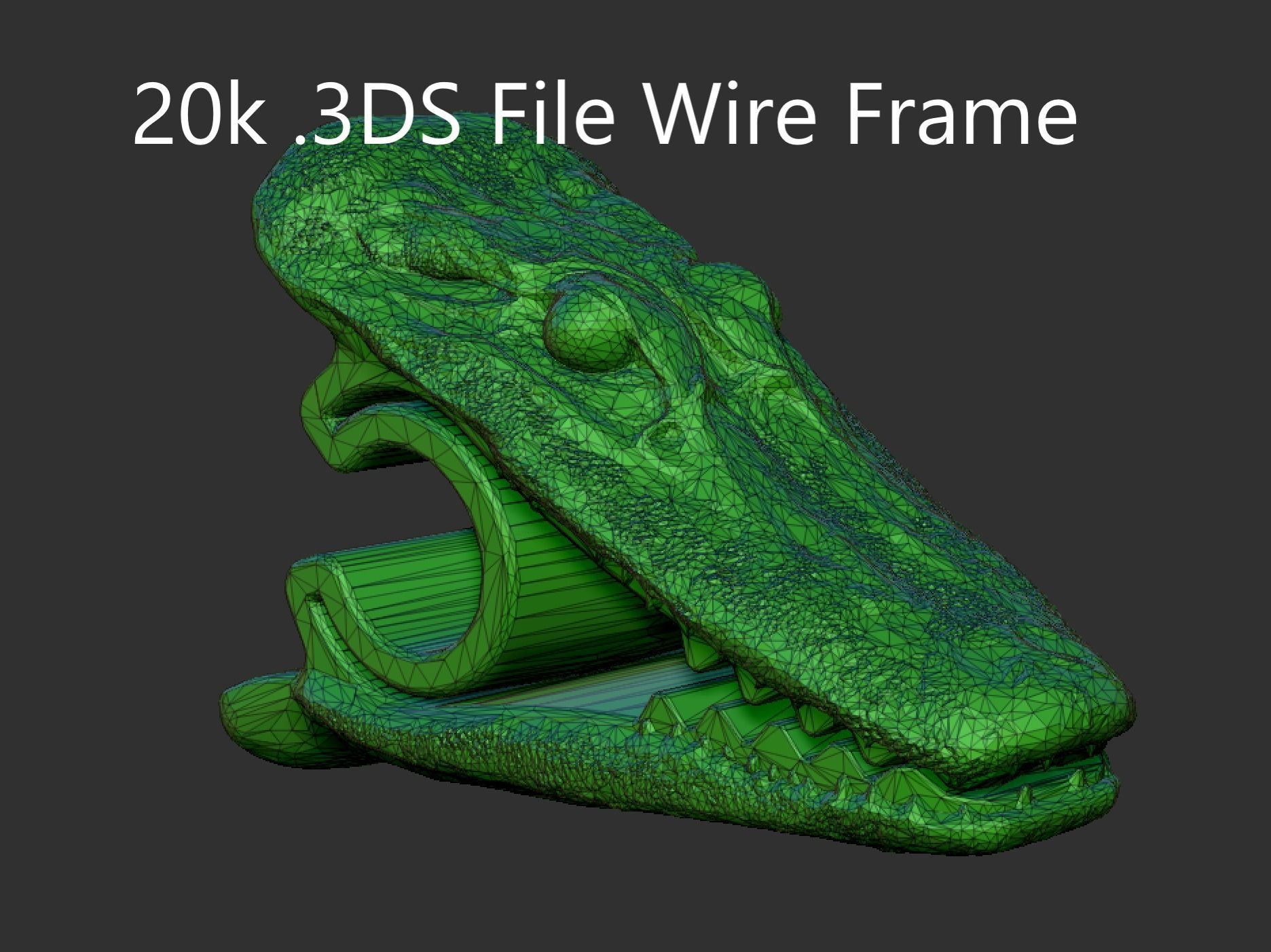 Alligator Chip Clip 3D print model_10