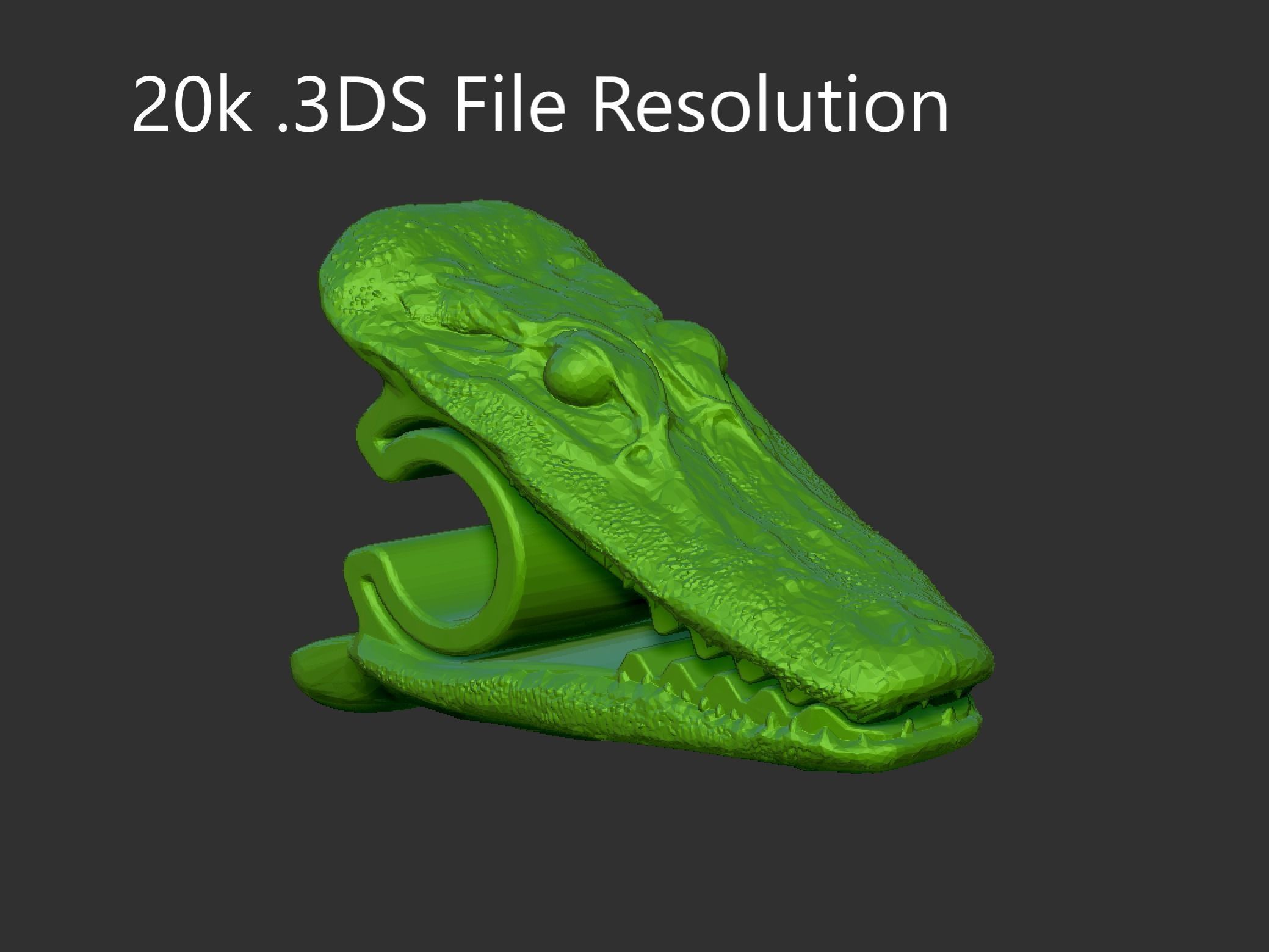 Alligator Chip Clip 3D print model_9