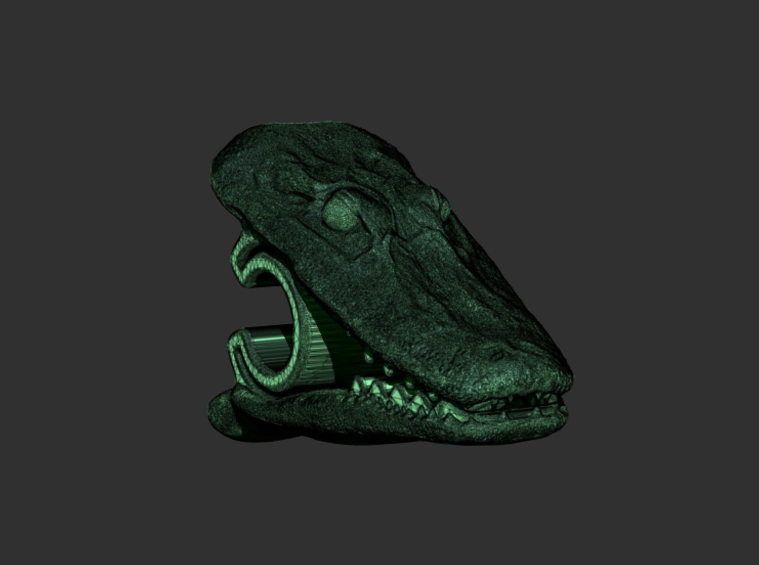 Alligator Chip Clip 3D print model_8