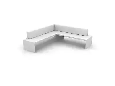 sofa 3d model corner bench