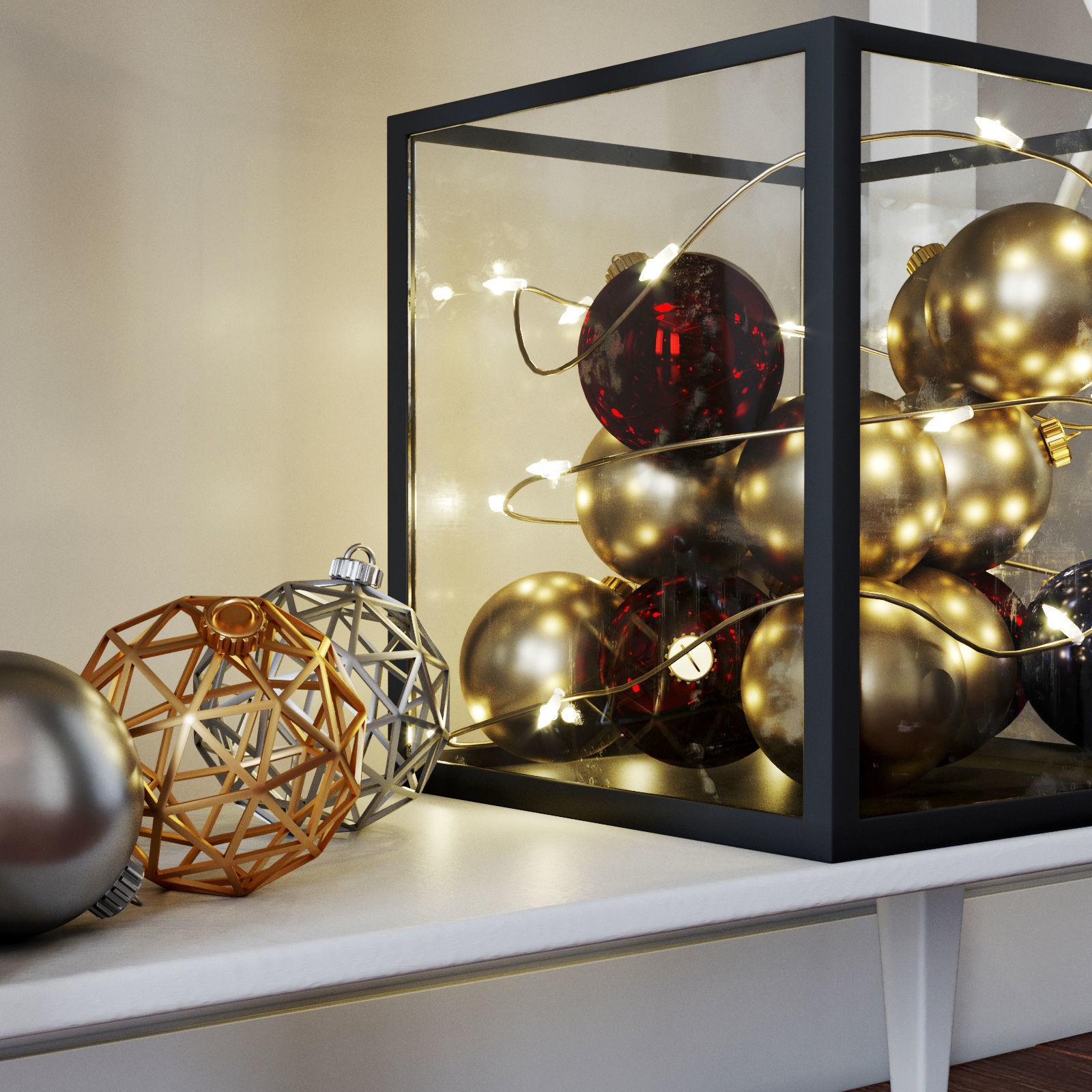 Christmas decor set 04 3D model_3