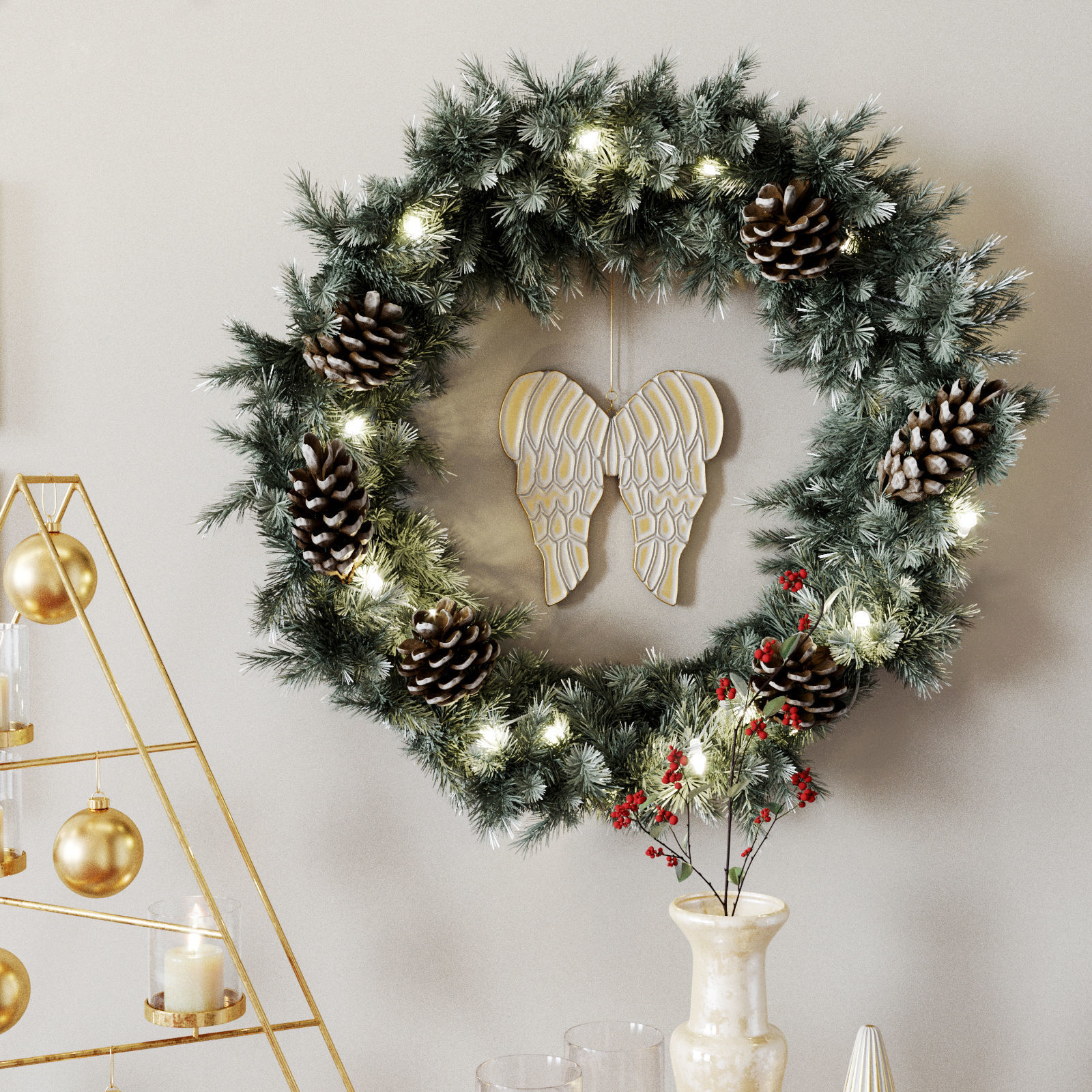 Christmas decor set 04 3D model_6