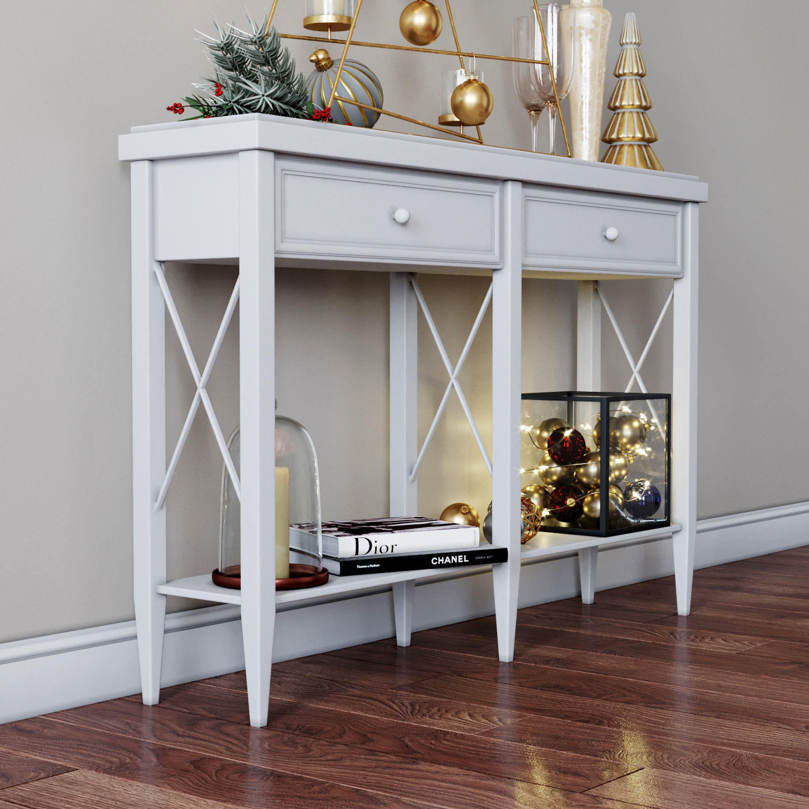 Christmas decor set 04 3D model_2