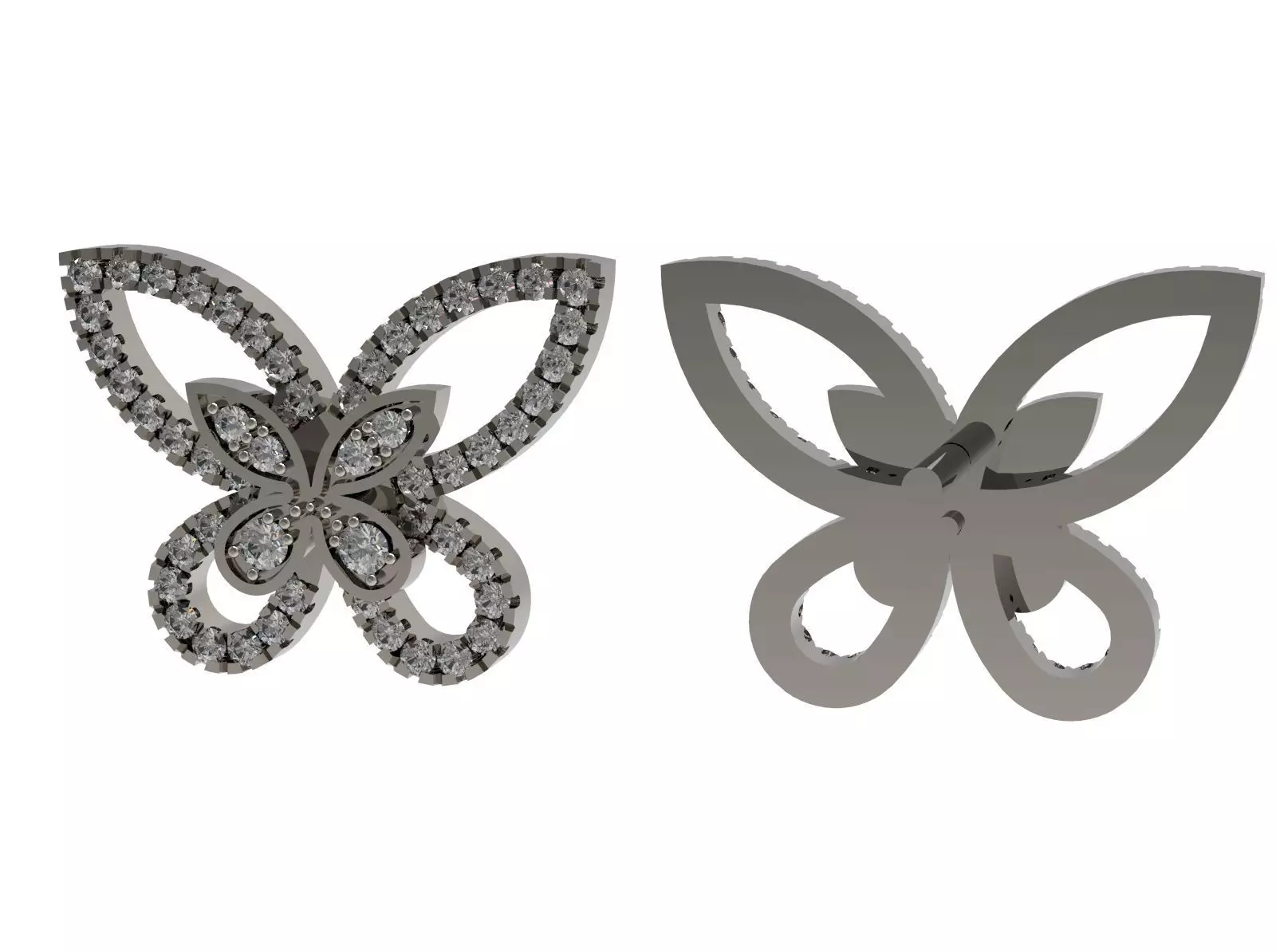 earrings puset BUTTERFLY N - 10 Free 3D print model