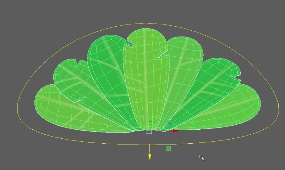 Tropical leafs 3D model_2