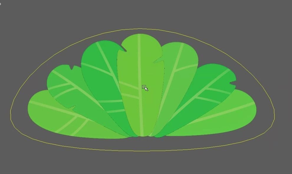 Tropical leafs 3D model_1