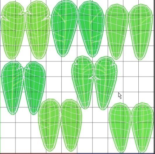 Tropical leafs 3D model_3