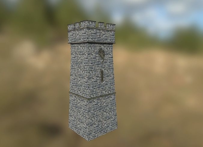 Medieval Castle Tower Low-poly 3D model