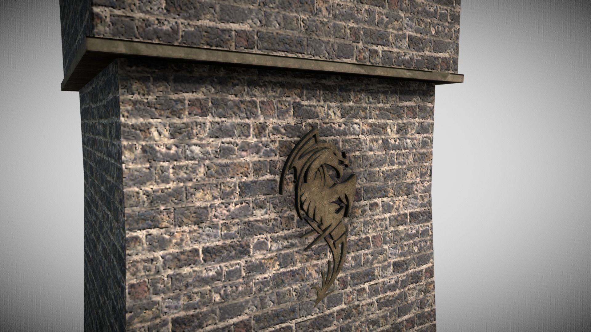 Medieval Castle Tower Low-poly 3D model_9