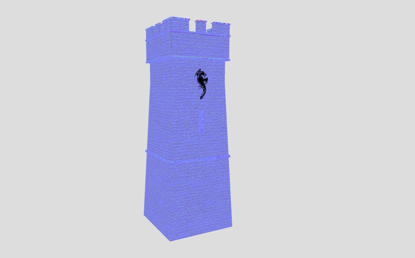 Medieval Castle Tower Low-poly 3D model_11