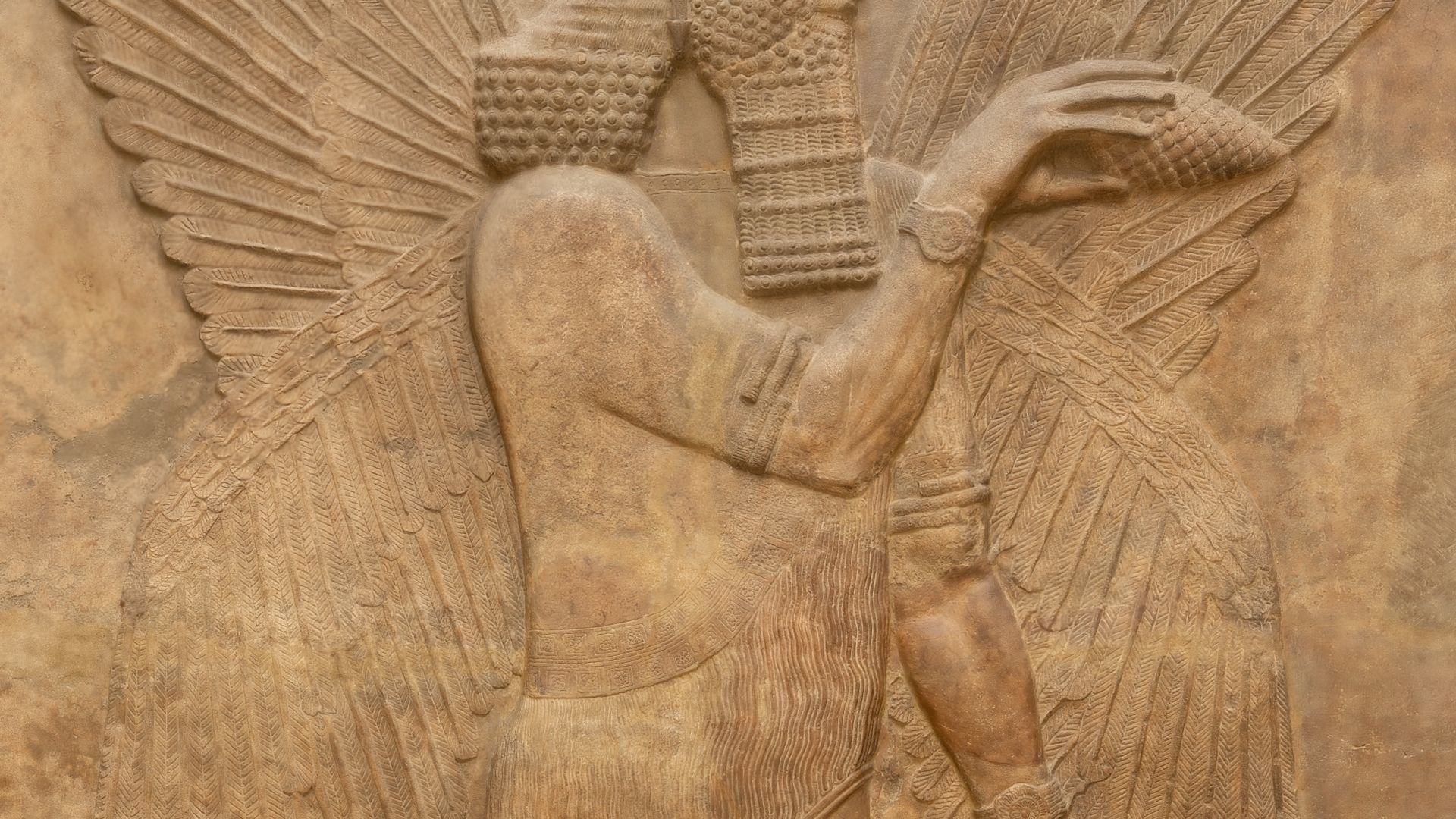 Assyrian Winged Genie Guardian and Bestower of Blessings Low-poly 3D model_20