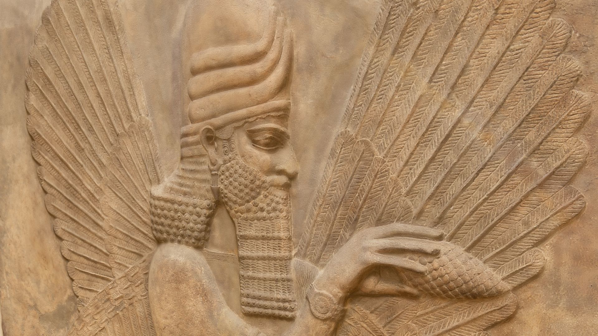 Assyrian Winged Genie Guardian and Bestower of Blessings Low-poly 3D model_65