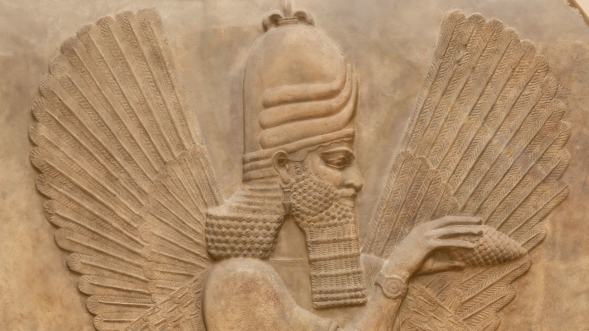 Assyrian Winged Genie Guardian and Bestower of Blessings Low-poly 3D model_54