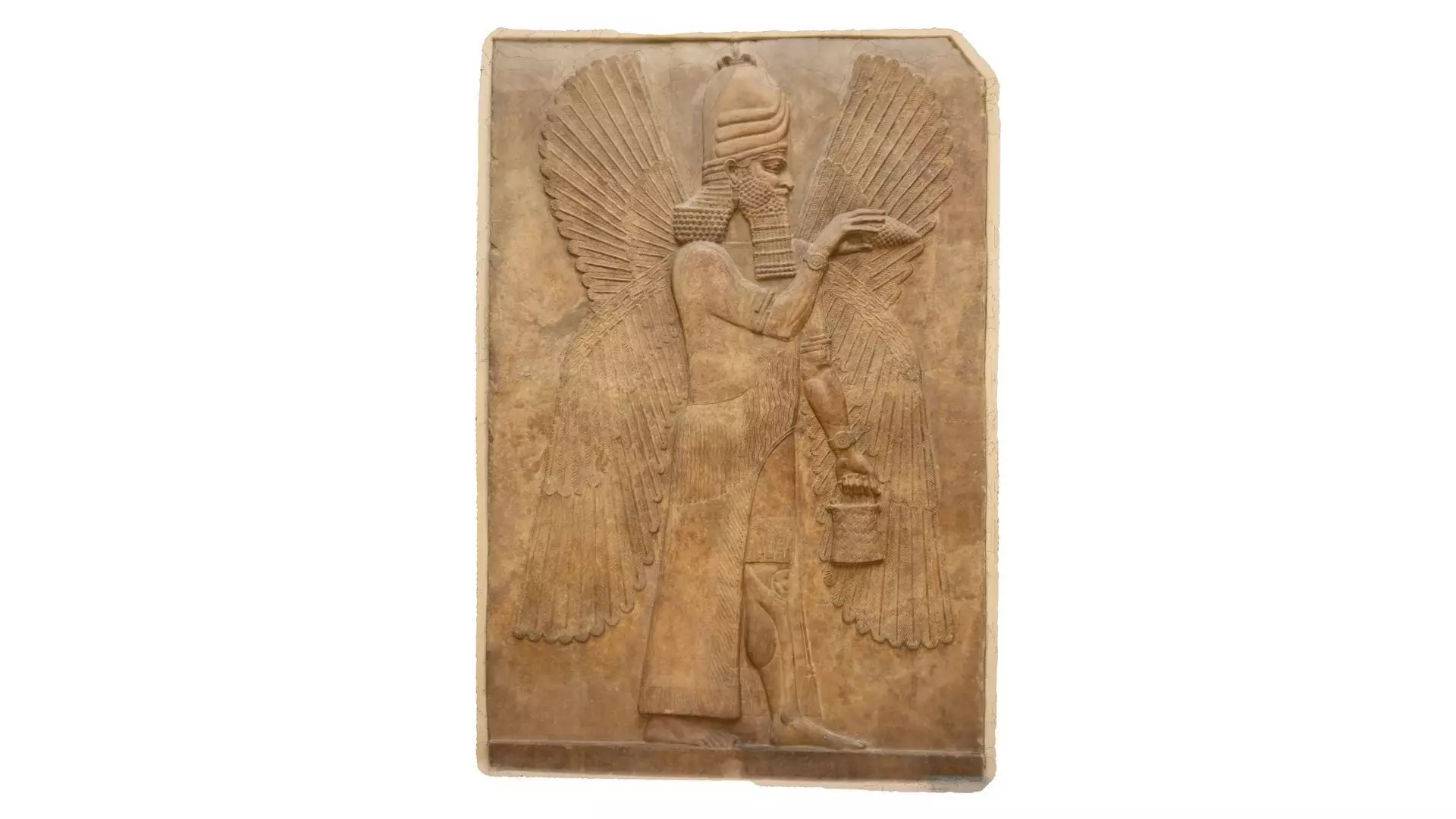 Assyrian Winged Genie Guardian and Bestower of Blessings Low-poly 3D model_0