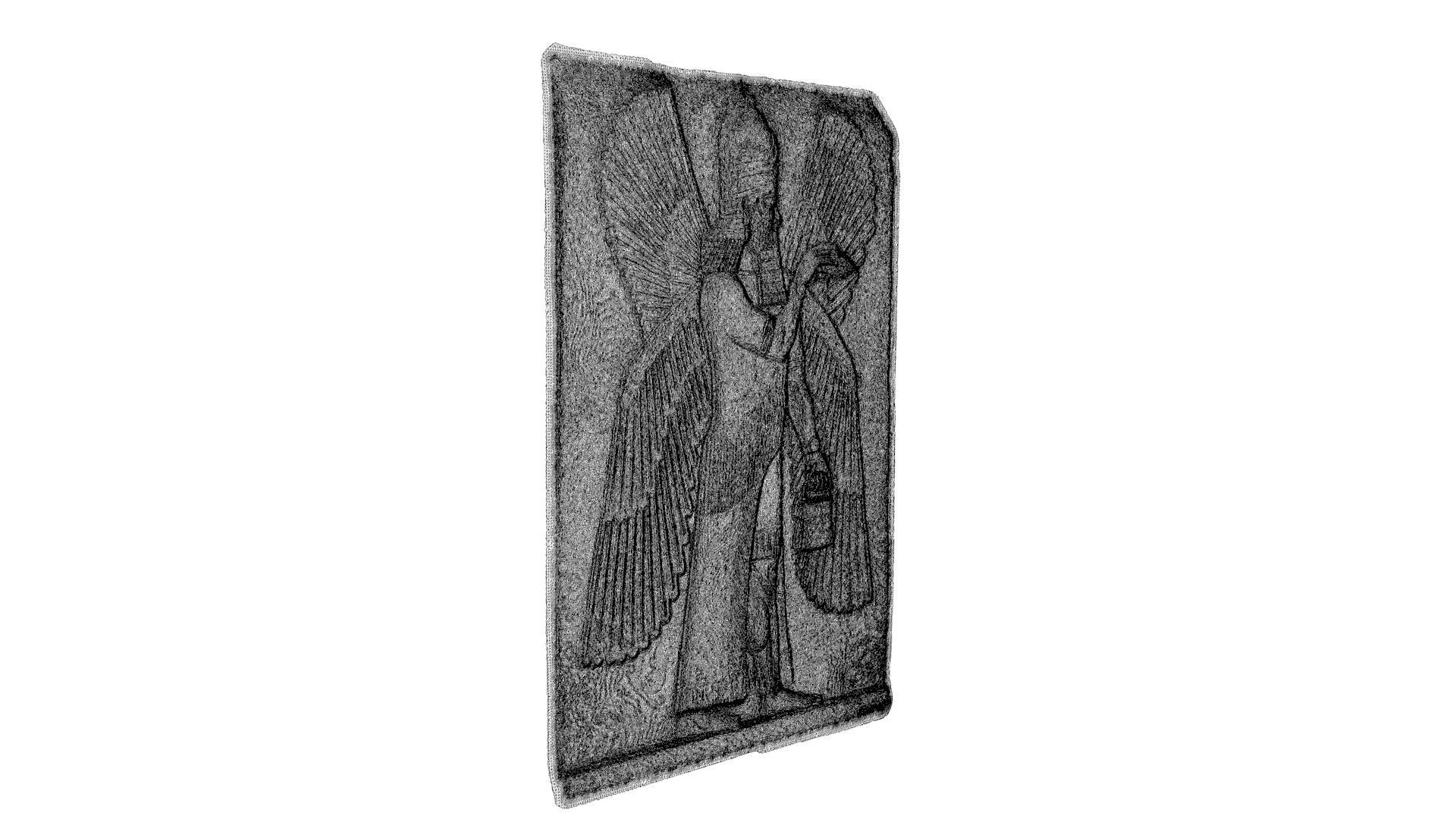 Assyrian Winged Genie Guardian and Bestower of Blessings Low-poly 3D model_49