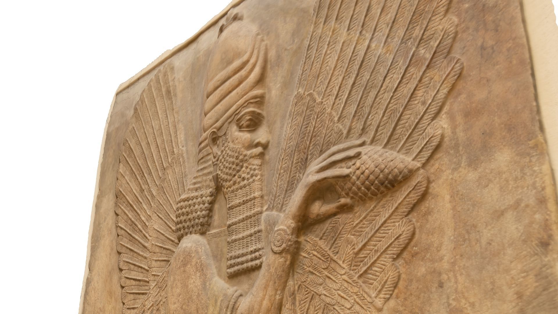 Assyrian Winged Genie Guardian and Bestower of Blessings Low-poly 3D model_52