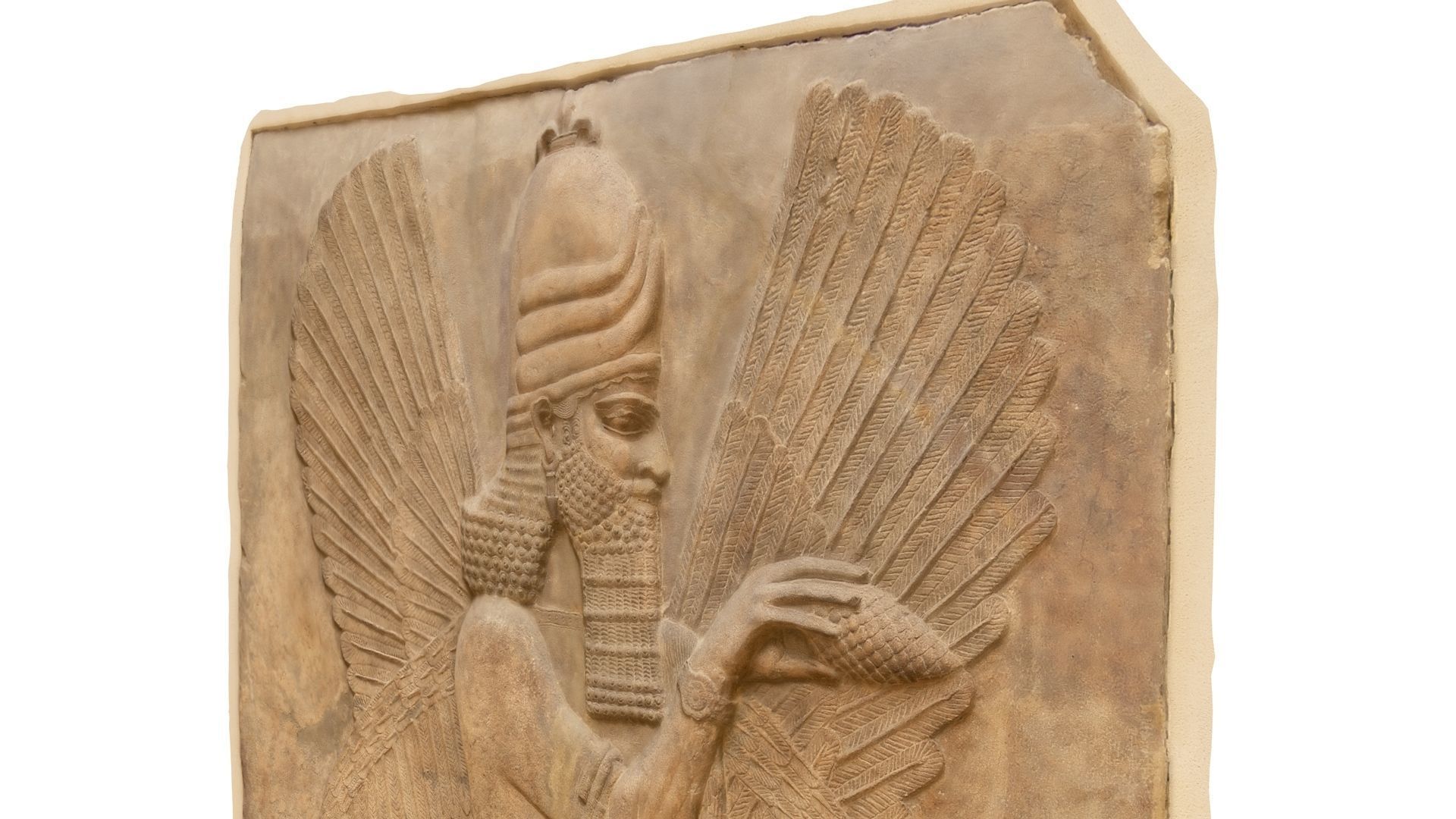 Assyrian Winged Genie Guardian and Bestower of Blessings Low-poly 3D model_26