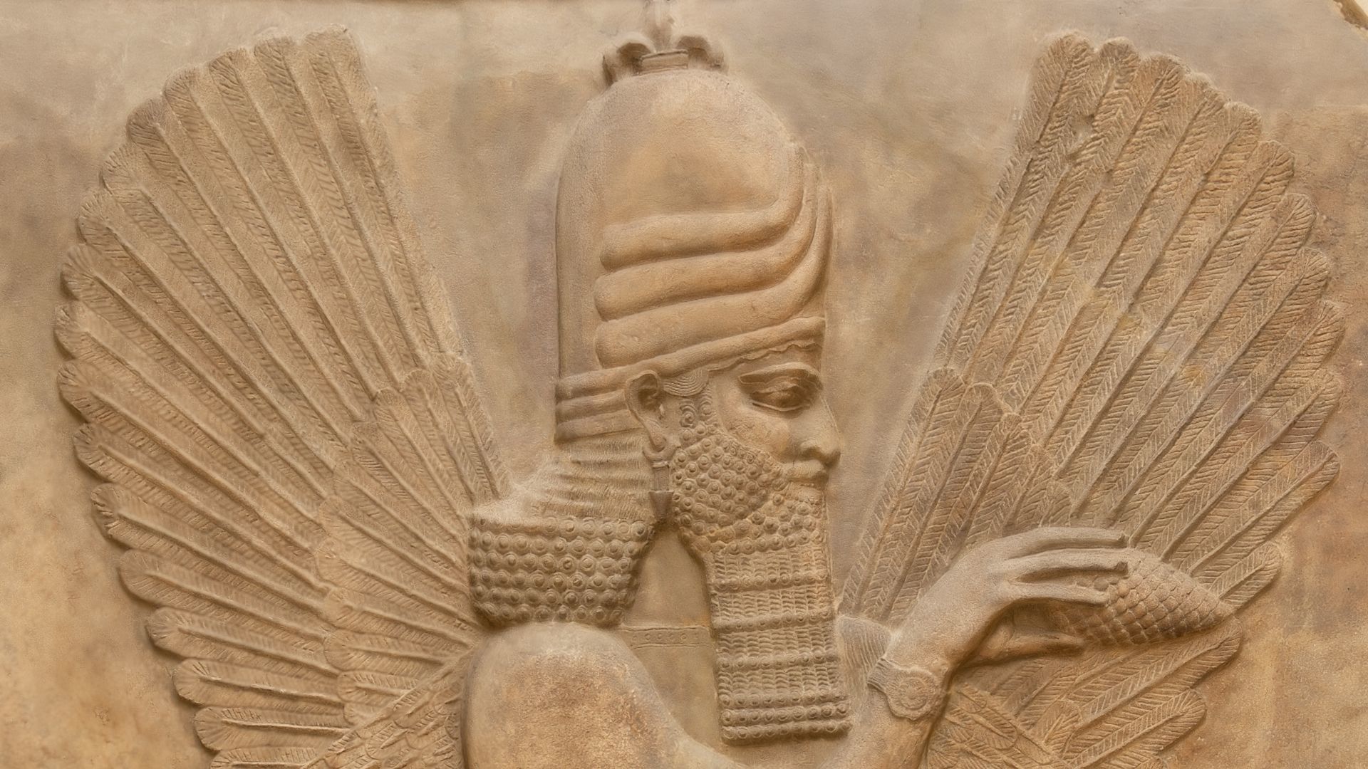 Assyrian Winged Genie Guardian and Bestower of Blessings Low-poly 3D model_18