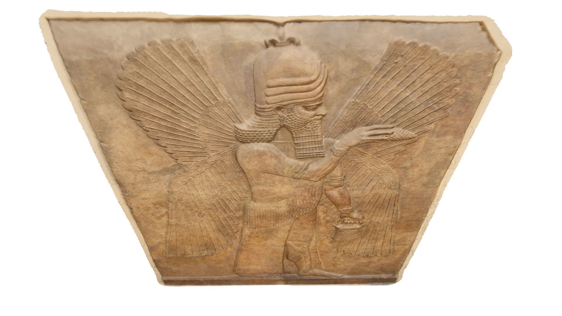 Assyrian Winged Genie Guardian and Bestower of Blessings Low-poly 3D model_44