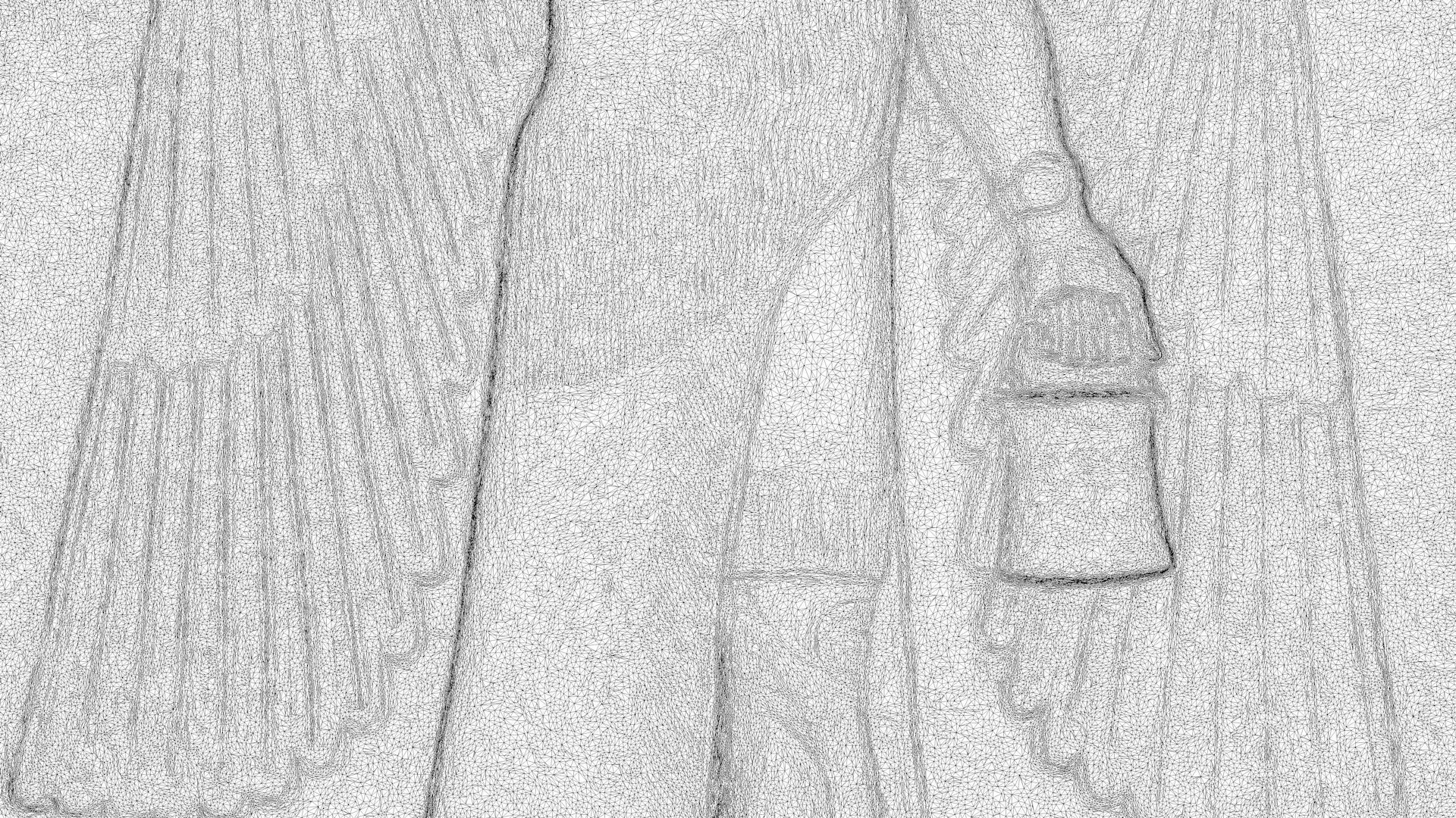 Assyrian Winged Genie Guardian and Bestower of Blessings Low-poly 3D model_33
