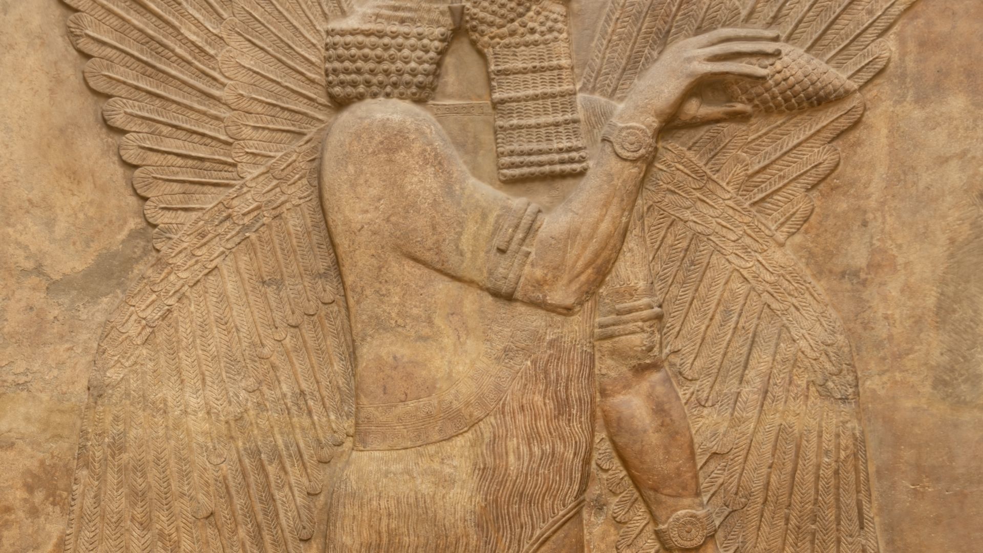 Assyrian Winged Genie Guardian and Bestower of Blessings Low-poly 3D model_30