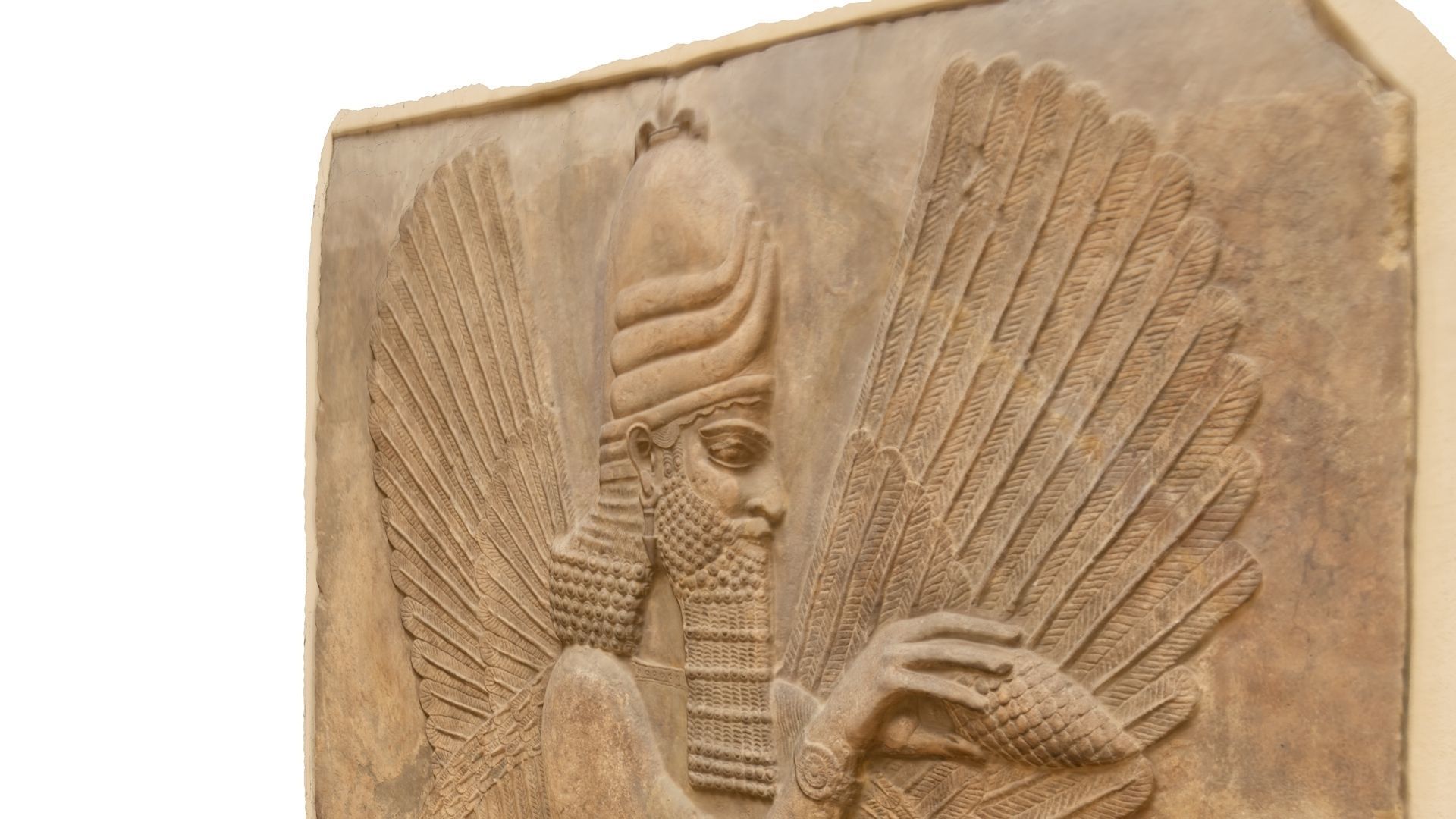 Assyrian Winged Genie Guardian and Bestower of Blessings Low-poly 3D model_36