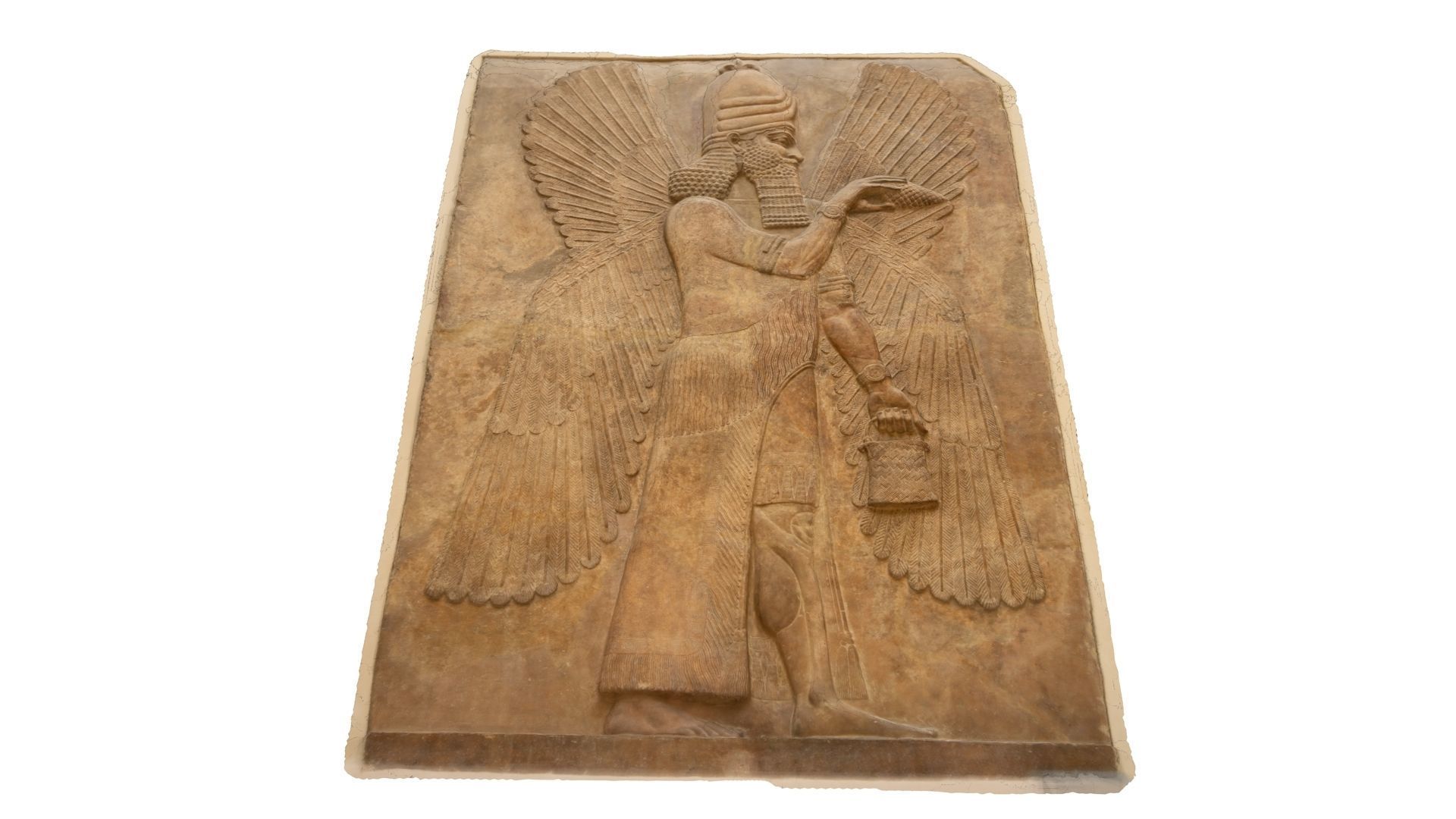 Assyrian Winged Genie Guardian and Bestower of Blessings Low-poly 3D model_46