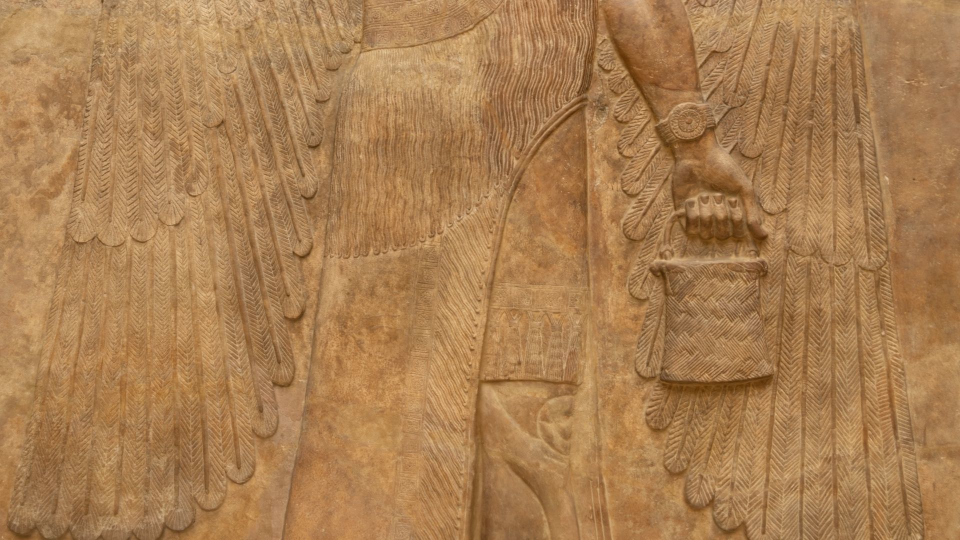 Assyrian Winged Genie Guardian and Bestower of Blessings Low-poly 3D model_32