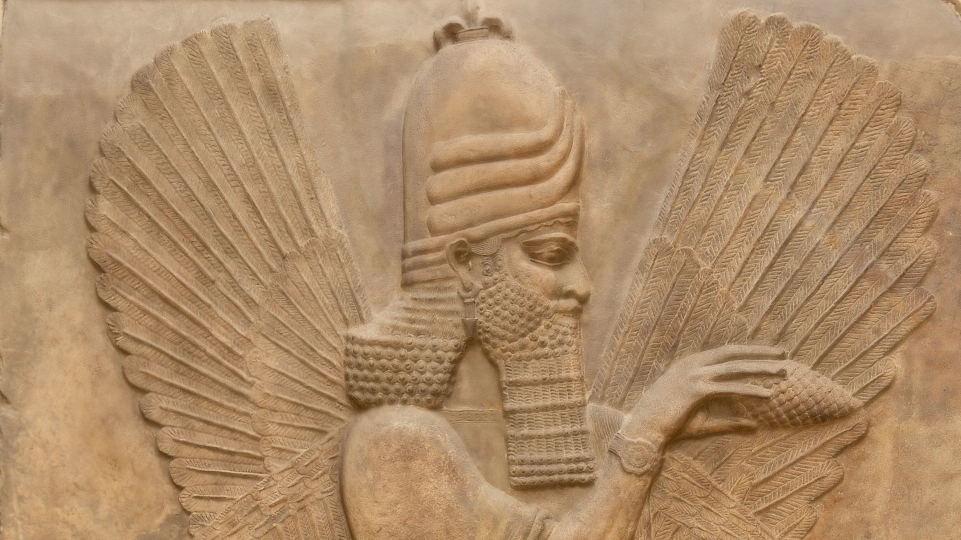 Assyrian Winged Genie Guardian and Bestower of Blessings Low-poly 3D model_6