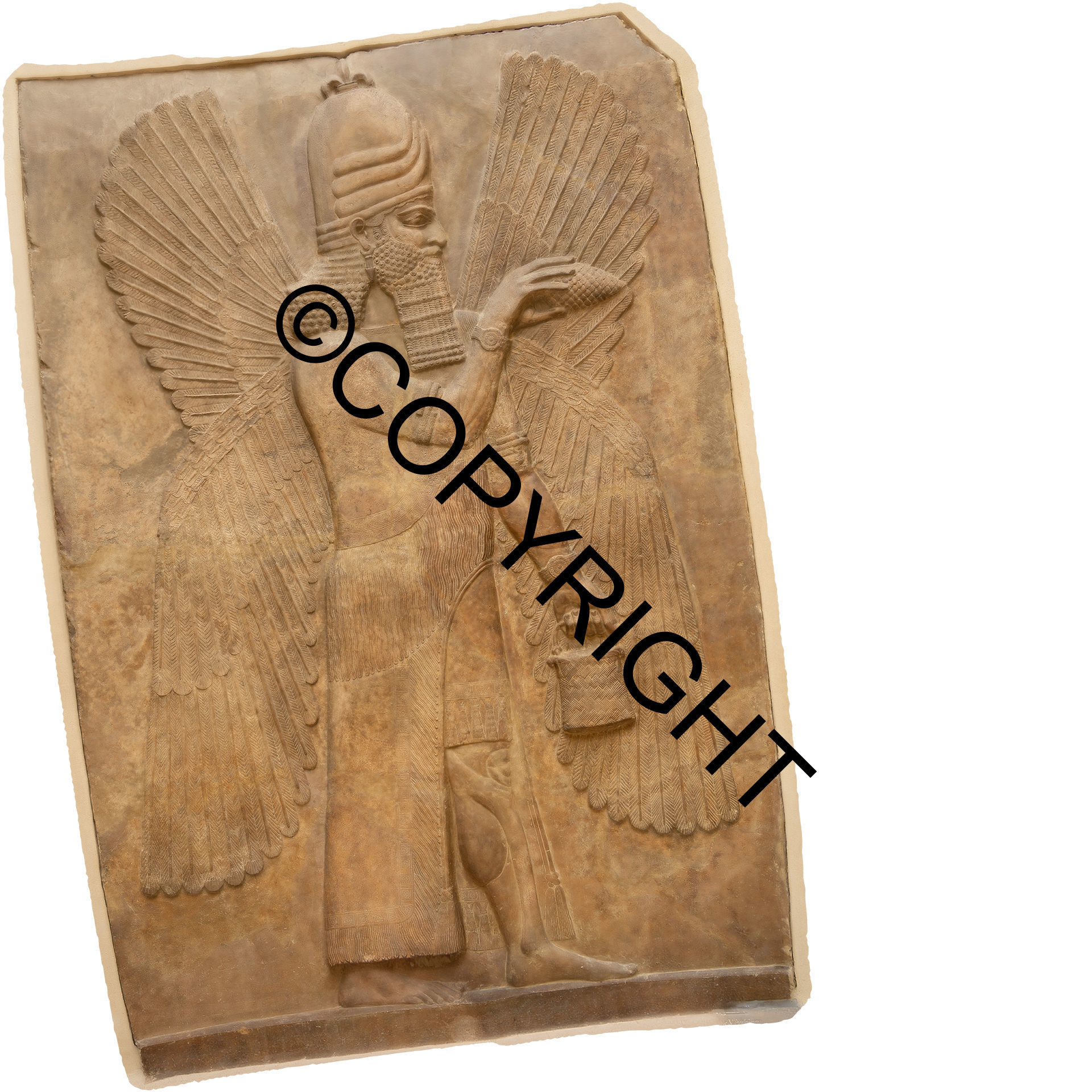 Assyrian Winged Genie Guardian and Bestower of Blessings Low-poly 3D model_12